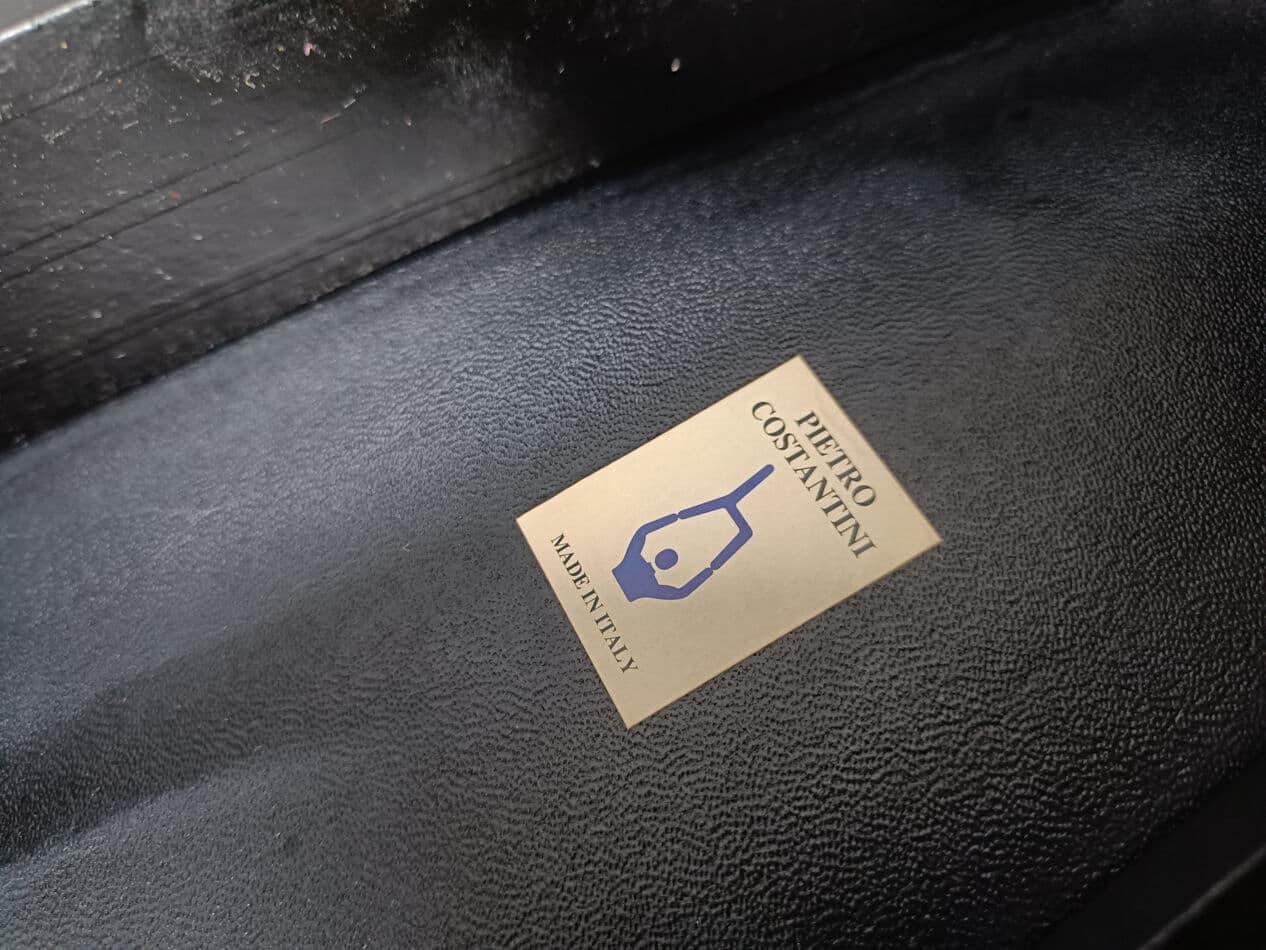 Set of Six Chairs, black wood, by P. Costantini, Italy, 1980s. - 270763