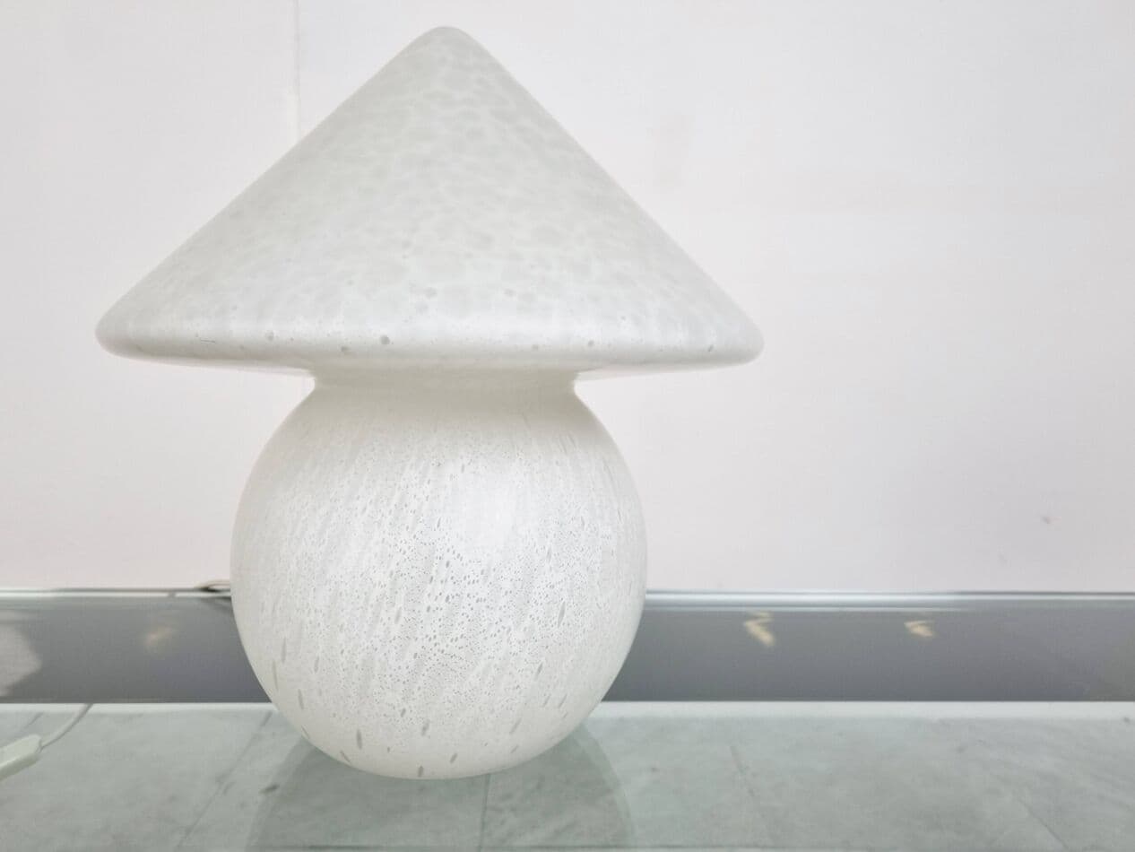 Lampa stołowa Mushroom, żółty, szkło, Niemcy, lata 70. - 270665