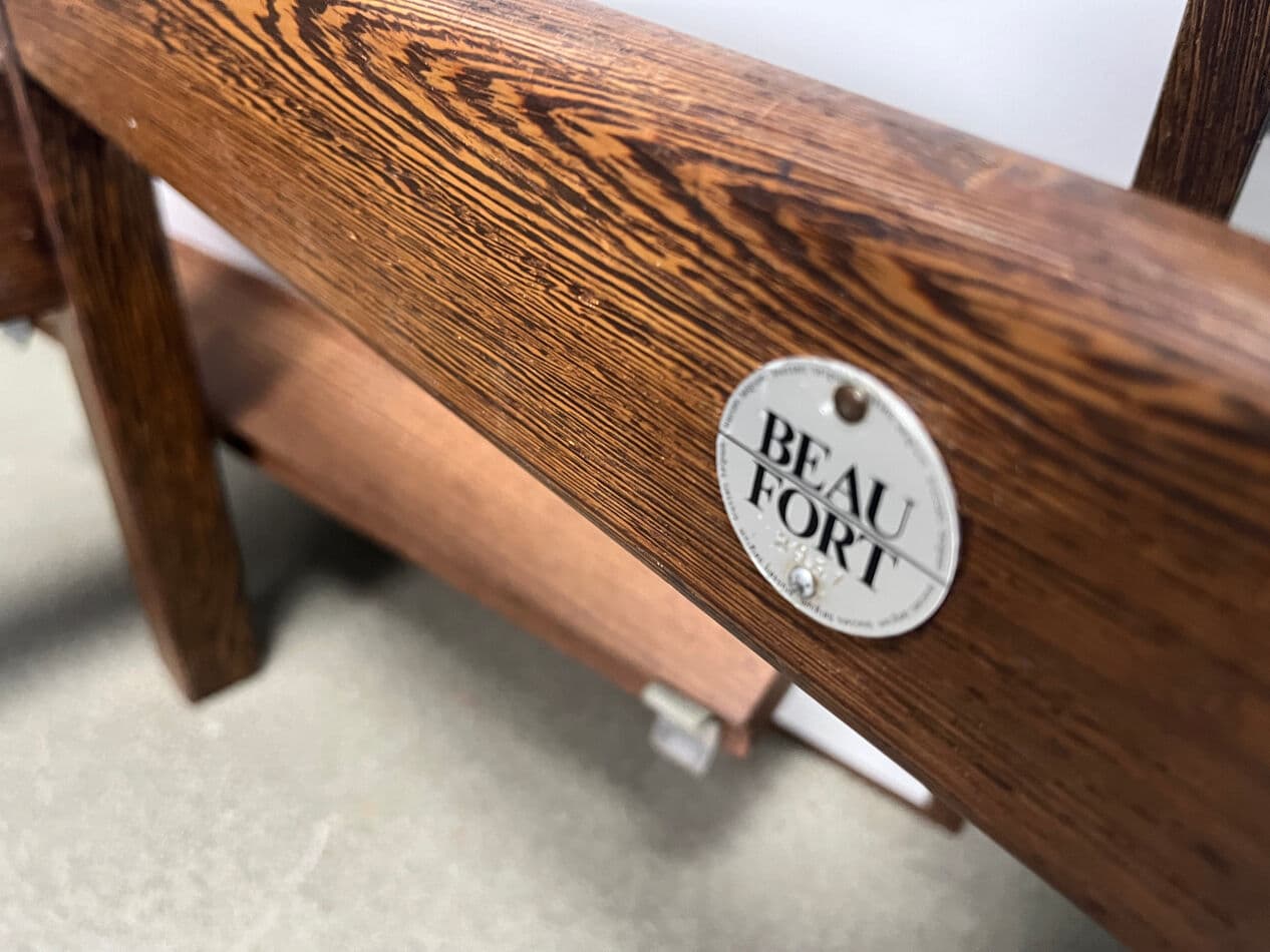 Zestaw dwóch stolików kawowych, wenge brązowy, formika biała, Belgia, lata 60. - 270576