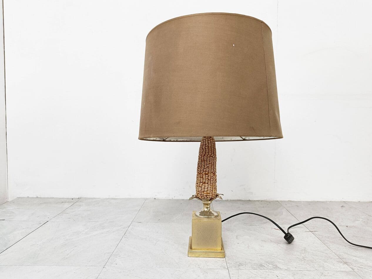 Lampa stołowa Corn, multikolor, mosiądz, Francja, lata 70. - 270543