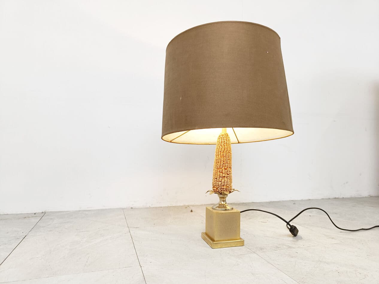 Lampa stołowa Corn, multikolor, mosiądz, Francja, lata 70. - 270548