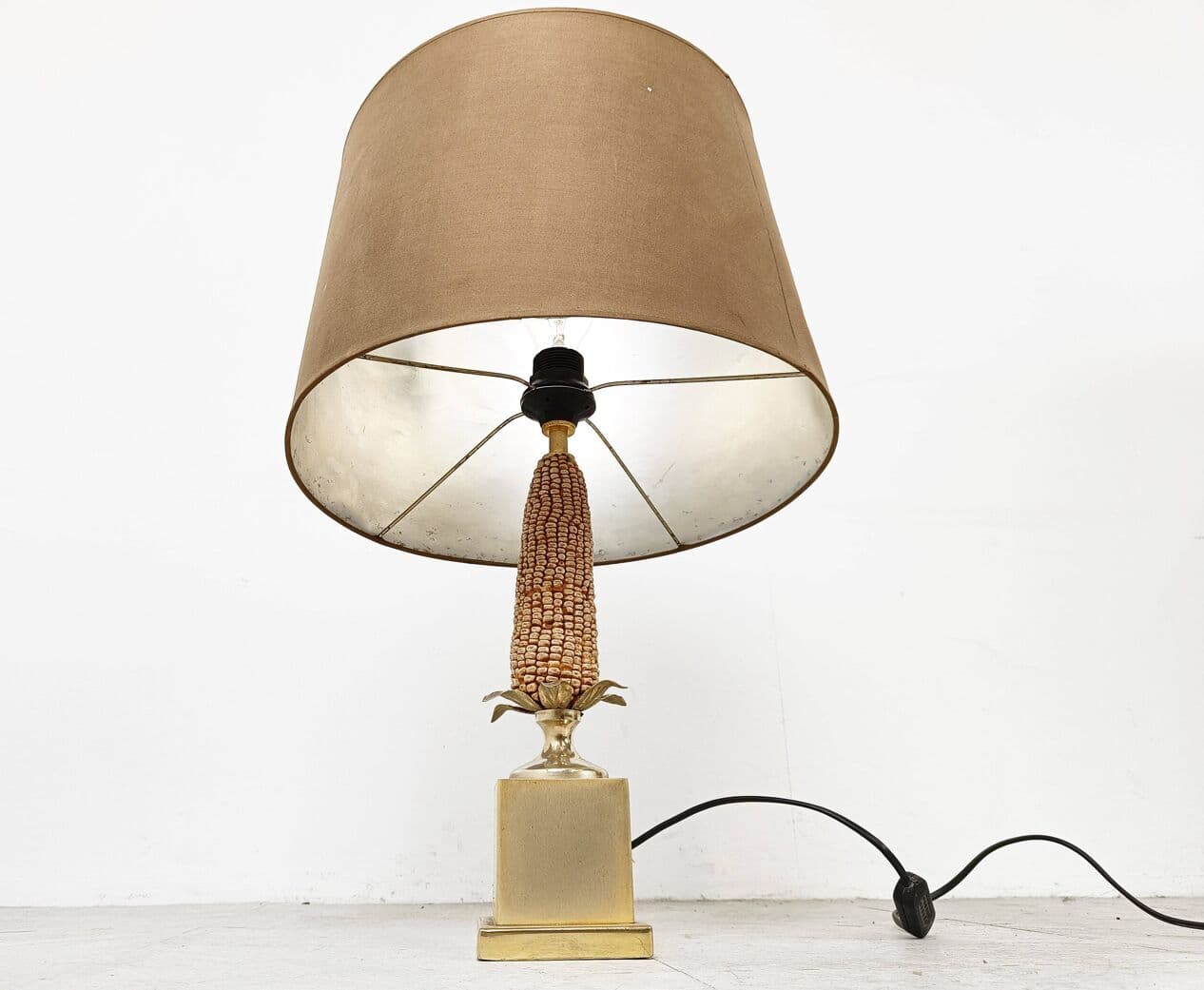 Lampa stołowa Corn, multikolor, mosiądz, Francja, lata 70. - 270545