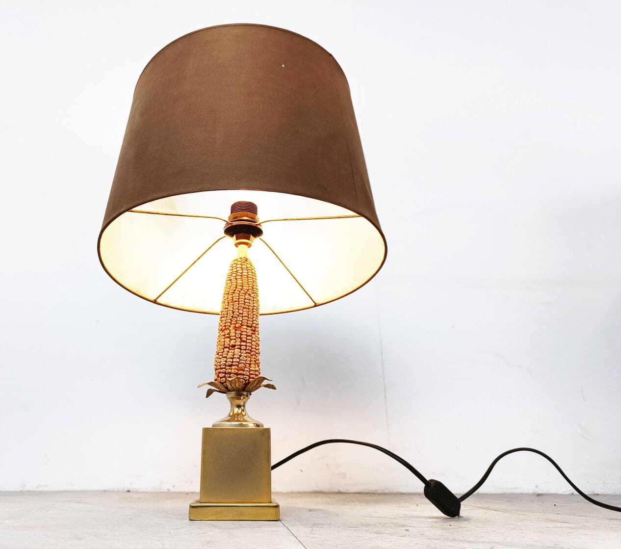 Lampa stołowa Corn, multikolor, mosiądz, Francja, lata 70. - 270546