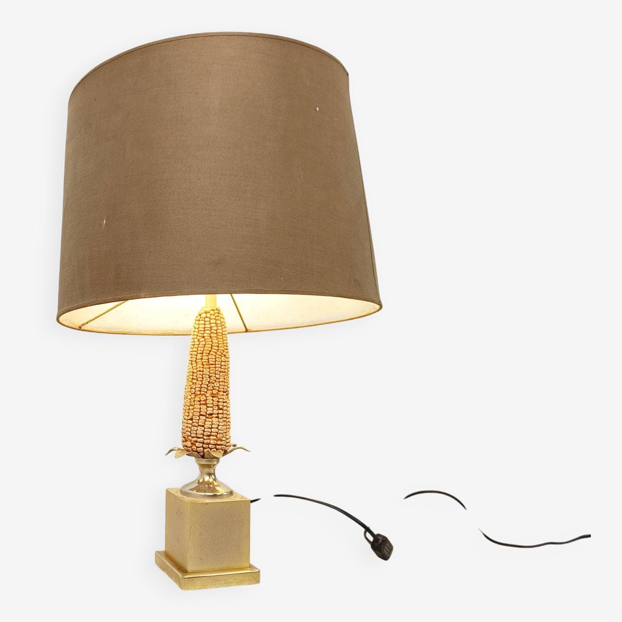 Lampa stołowa Corn, multikolor, mosiądz, Francja, lata 70. - 270549