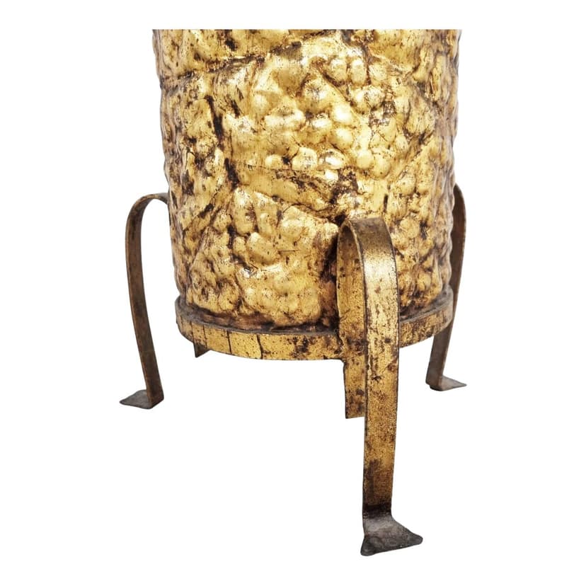 Stojak na parasole, złoty, miedź, Francja, lata 60.