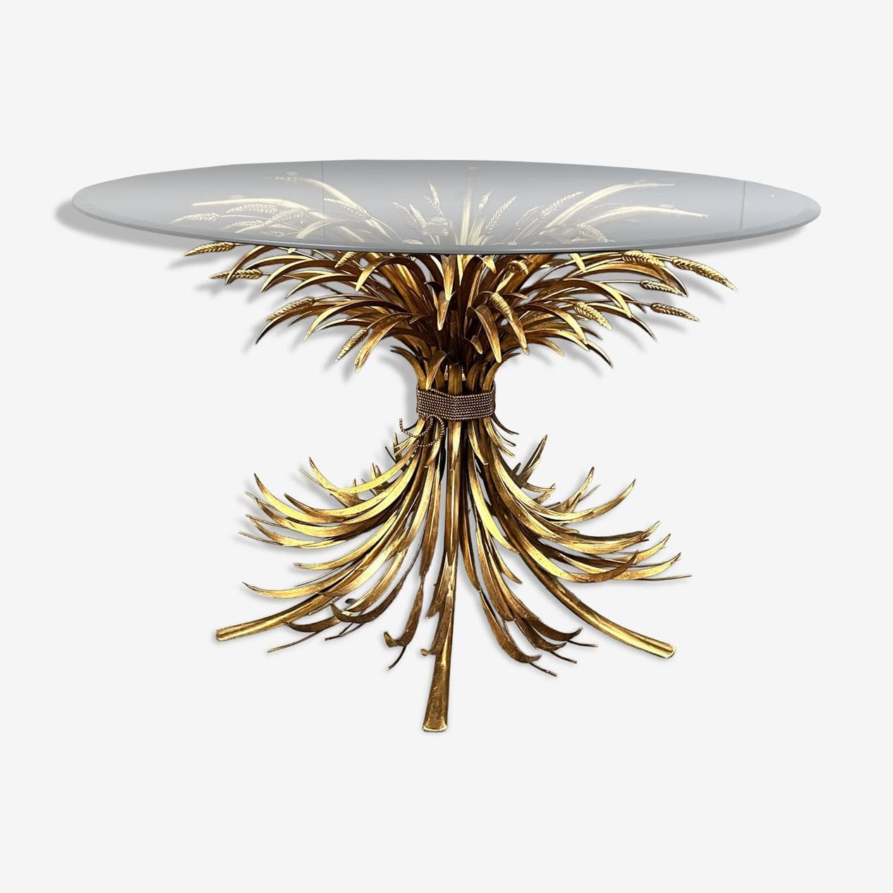 Stół jadalniany Coco Chanel, złoty, mosiądz, Francja, lata 60. - 270510