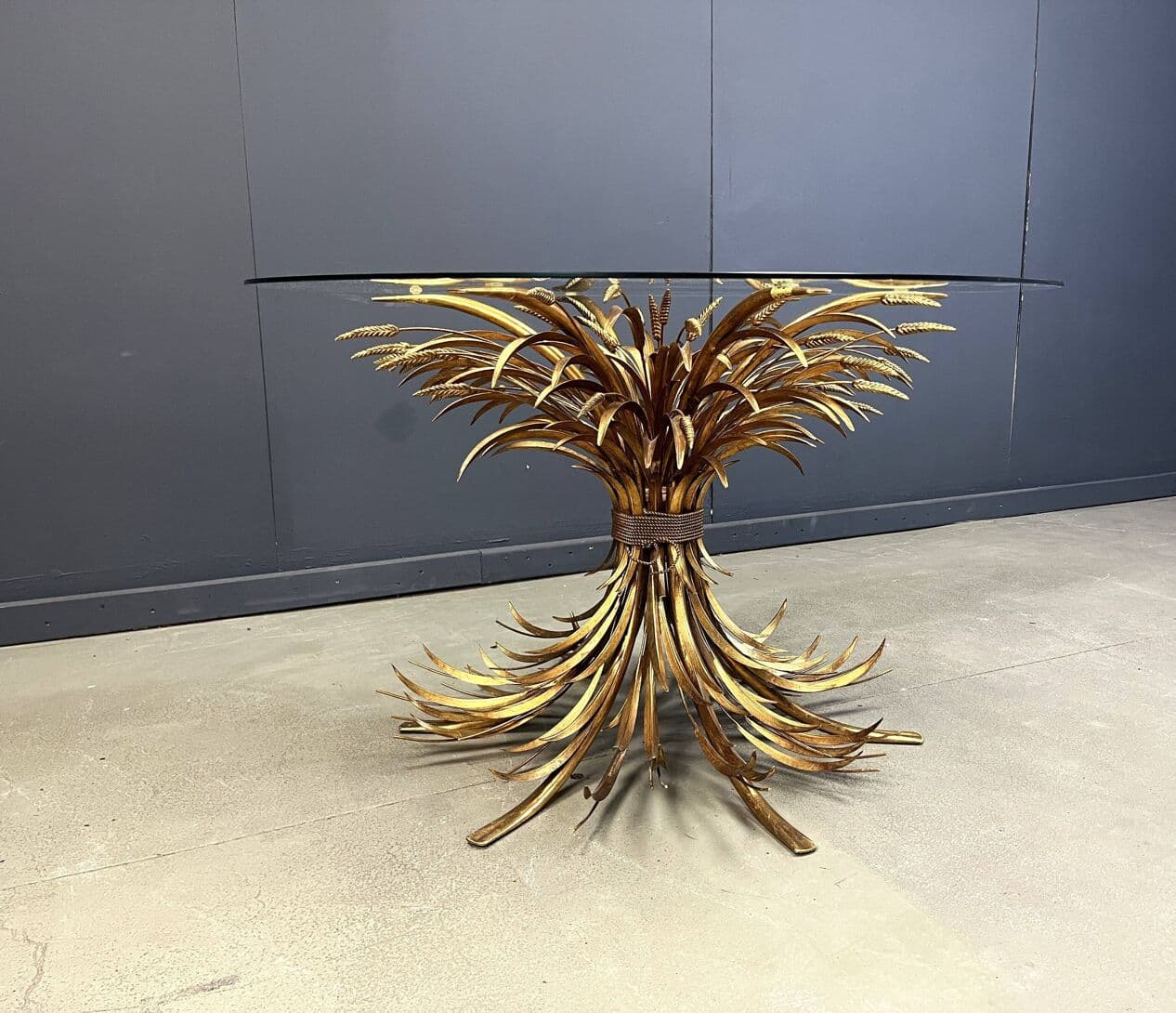 Stół jadalniany Coco Chanel, złoty, mosiądz, Francja, lata 60. - 270515