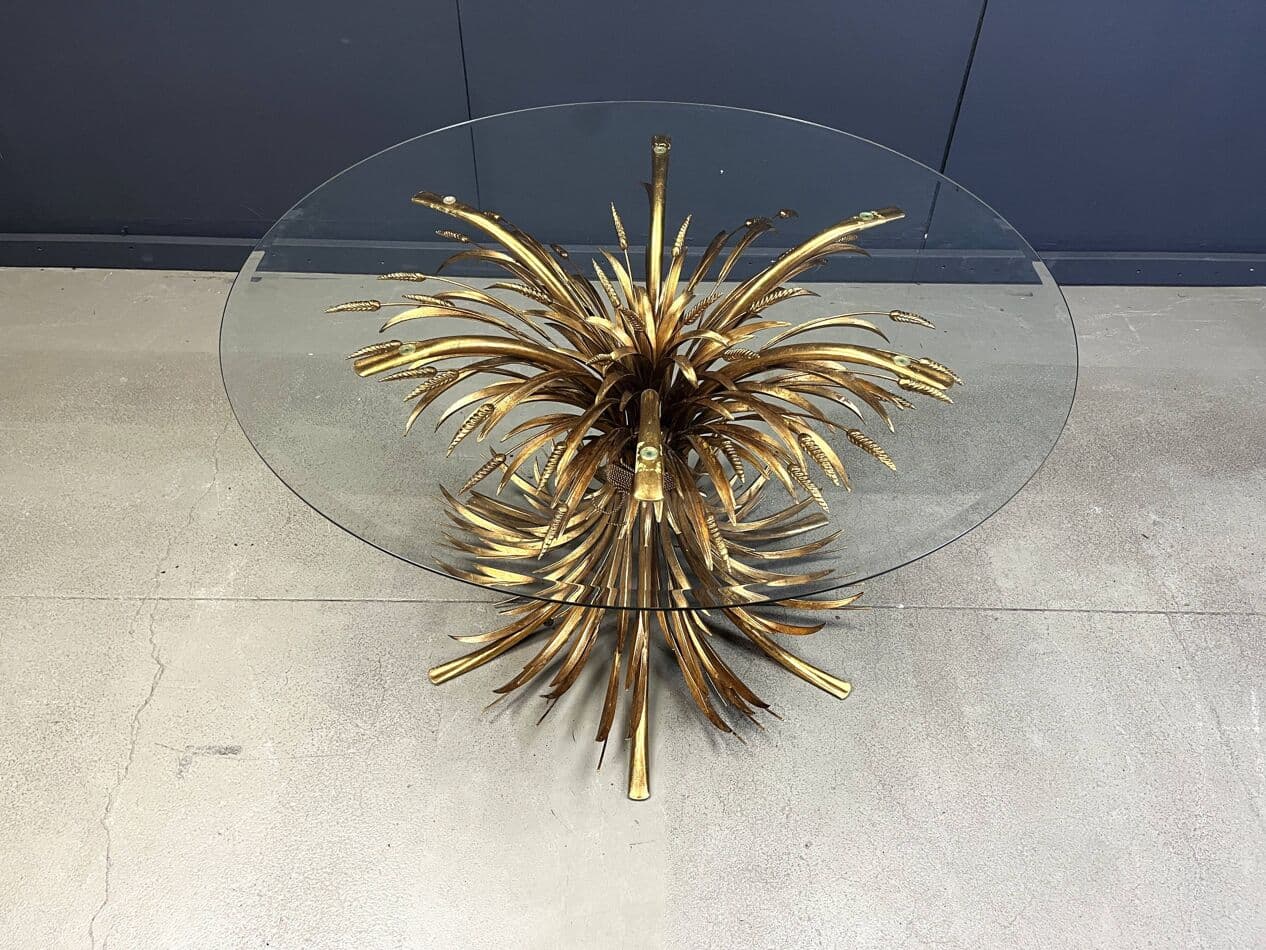 Stół jadalniany Coco Chanel, złoty, mosiądz, Francja, lata 60. - 270513