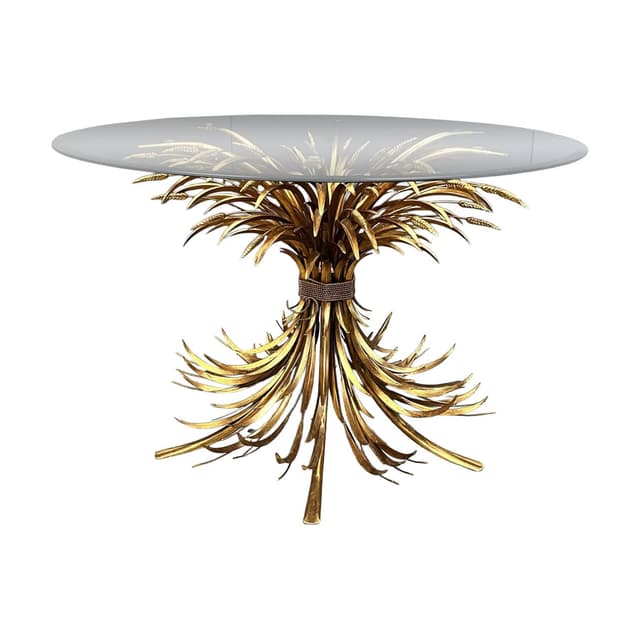 Stół jadalniany Coco Chanel, złoty, mosiądz, Francja, lata 60. - WYMIARY