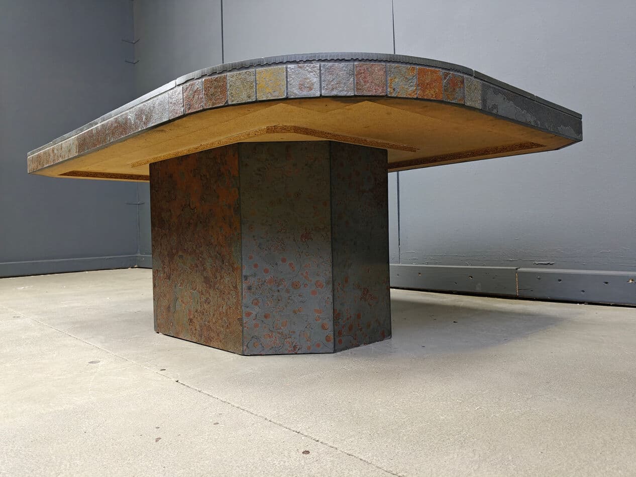 Coffee table Brutalist, multicolor stone, Germany, 1980s. - 270456