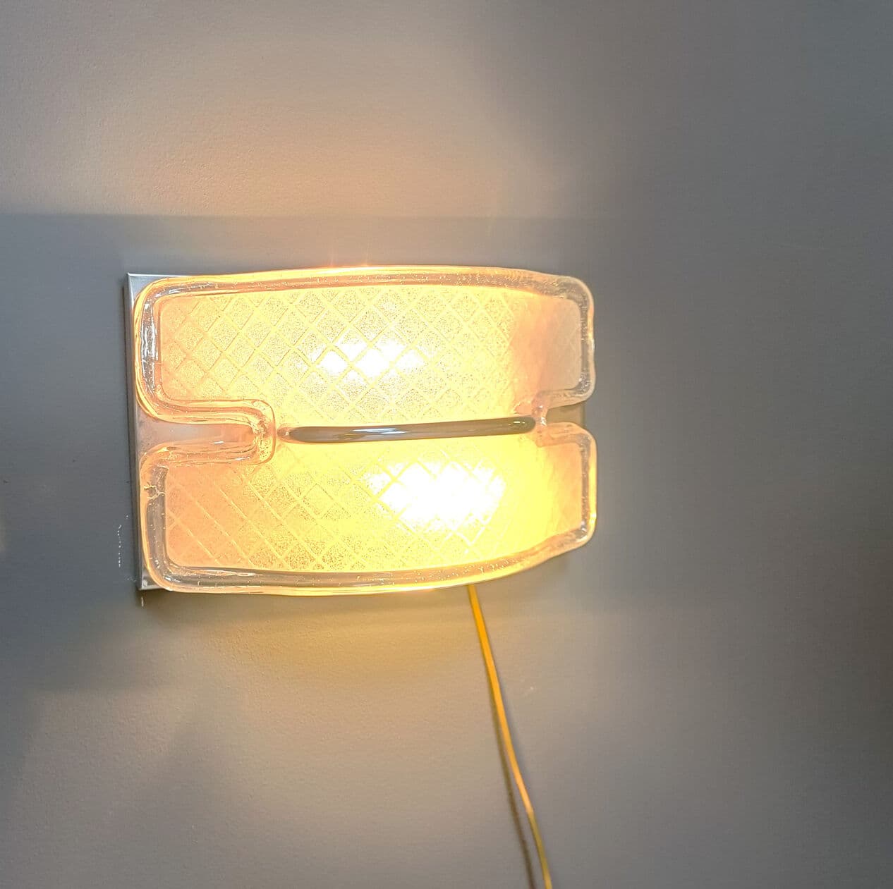 Kinkiet Murano, szkło transparentne, Włochy, lata 70. - 270431