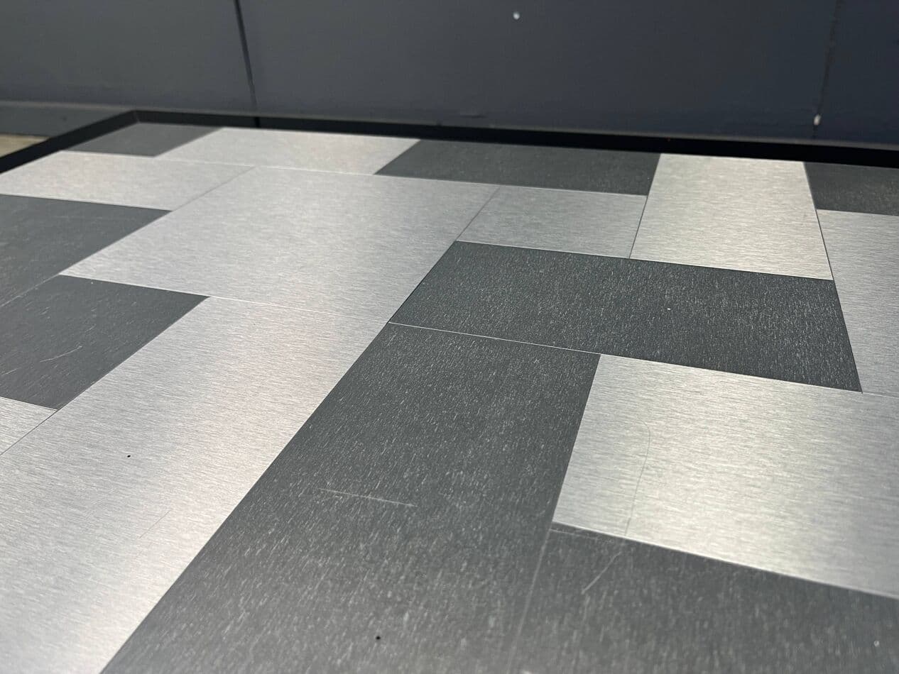 Coffee table, black, aluminium, France, 1970s. - 270423