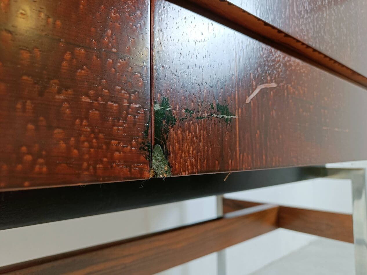 Kredens wysoki, brązowy, drewno, Belgia, lata 60. - 270402