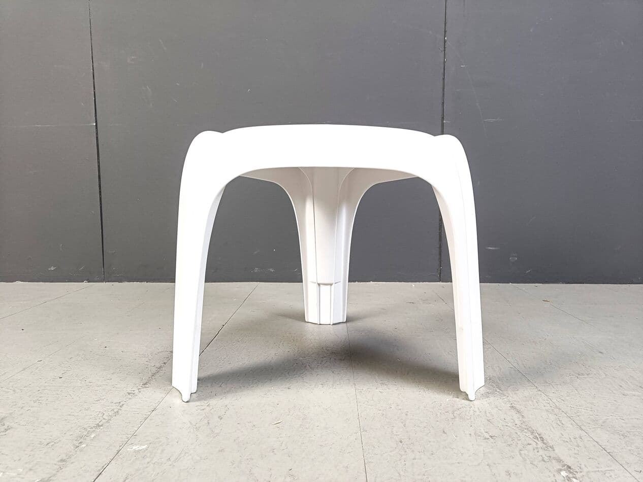 Stołek Casalino, biały, plastik, proj. A. Begge, Casala, Niemcy, lata 70. - 269424