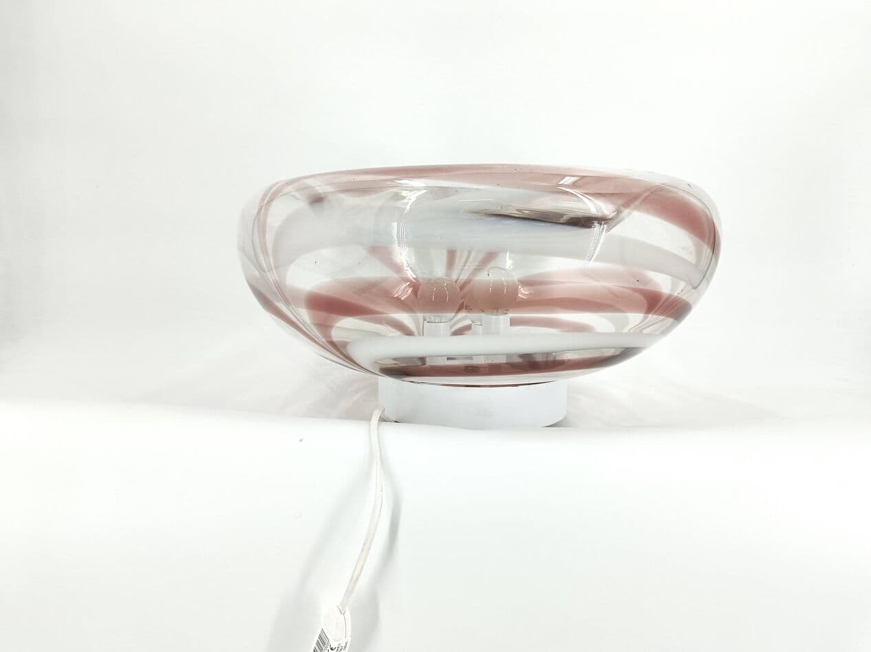 Lampa stołowa, szkło murano fioletowe, Mazzega, Włochy, lata 70. - 269350