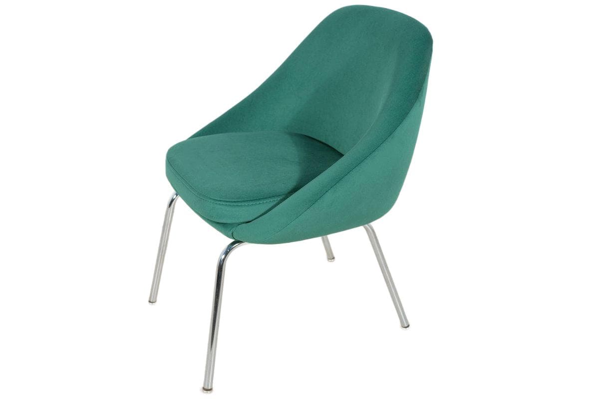 Armchair, green velvet, chrome, United Kingdom, 1960s.