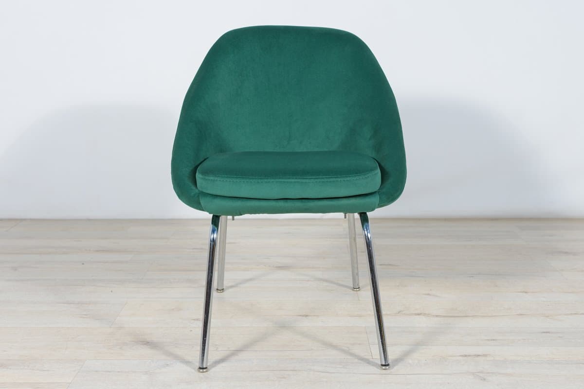 Armchair, green velvet, chrome, United Kingdom, 1960s. - 261788
