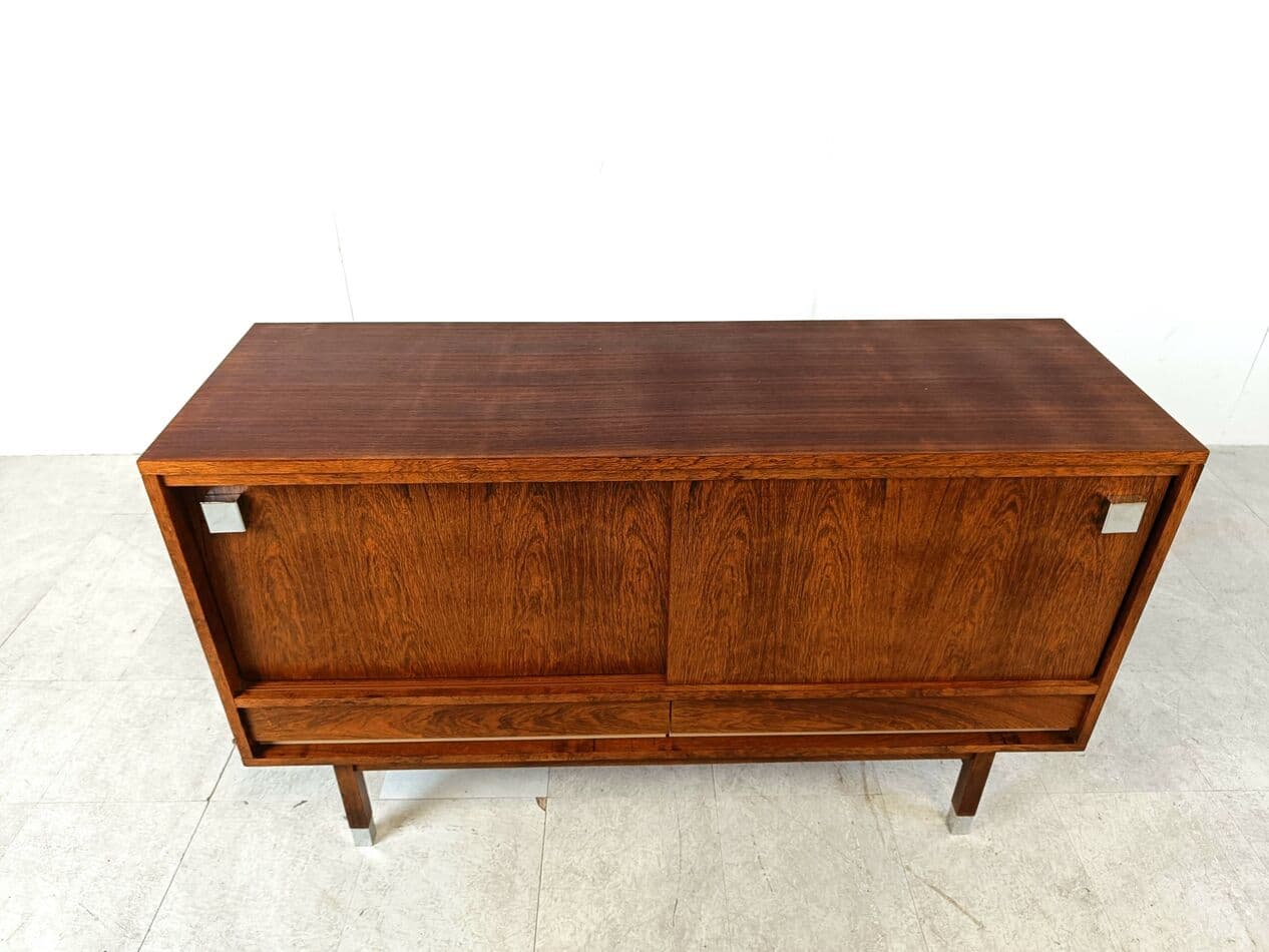 Kredens, brązowy, drewno, proj. A. Hendrickx, Belform, Belgia, lata 60. - 268951