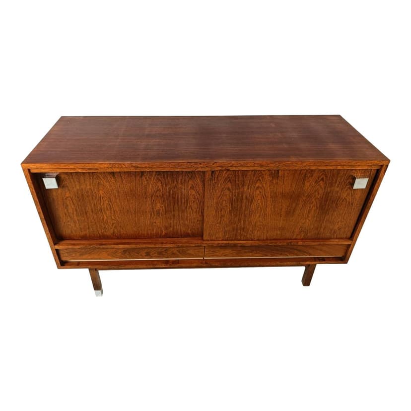 Kredens, brązowy, drewno, proj. A. Hendrickx, Belform, Belgia, lata 60.