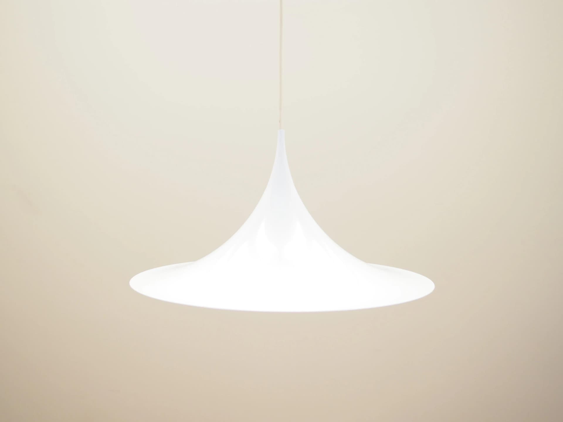 Lampa wisząca, biały, metal, Dania, lata 70. - 19354