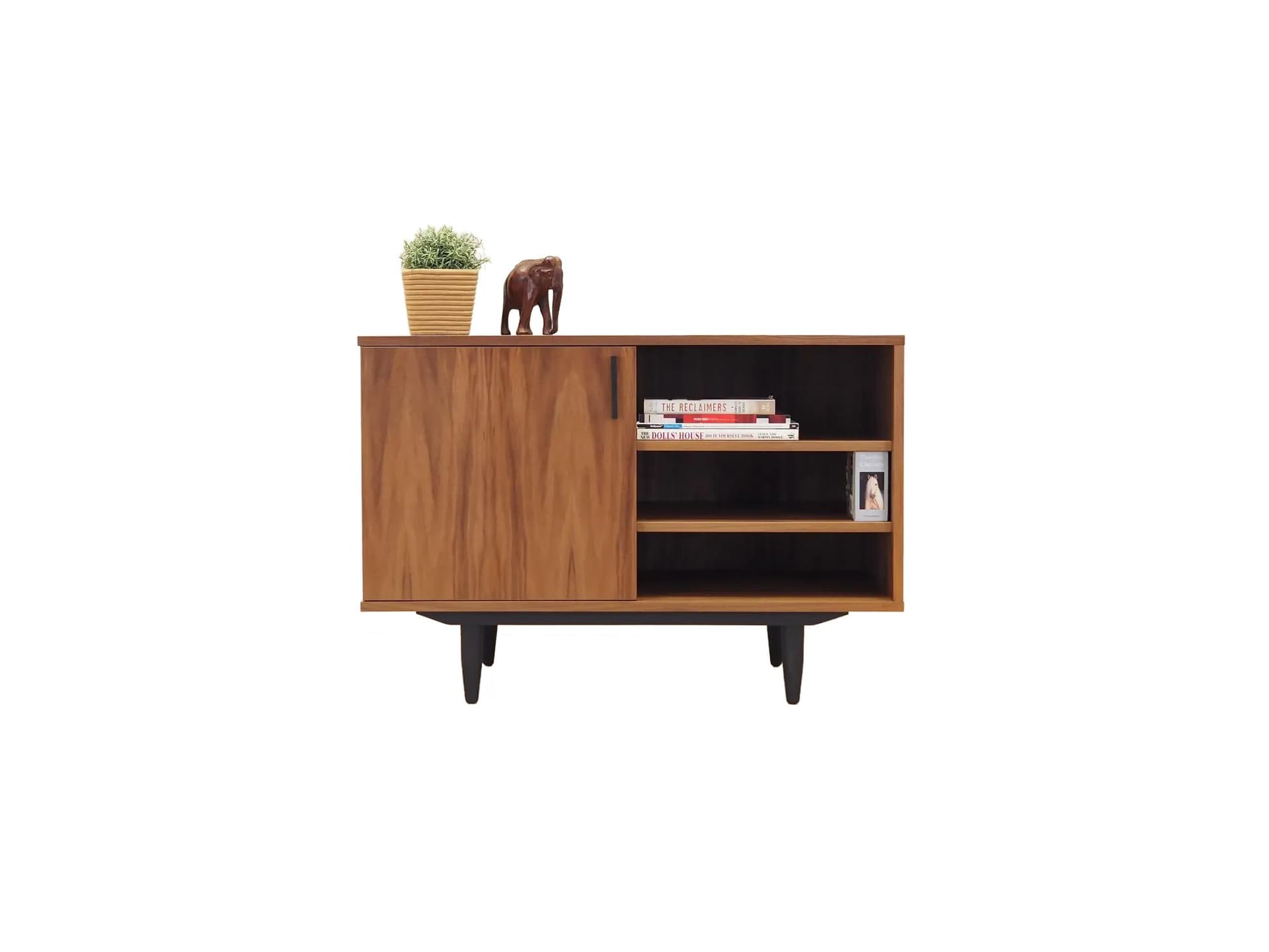 Szafka, skandynawski design, orzech, Dania, lata 60.