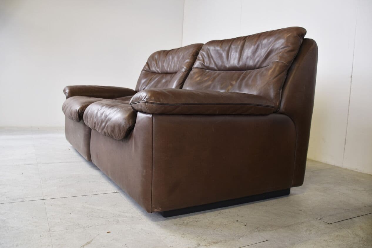 Zestaw sof modułowych, brązowy, skóra, de Sede, Szwajcaria, lata 70. - 268521