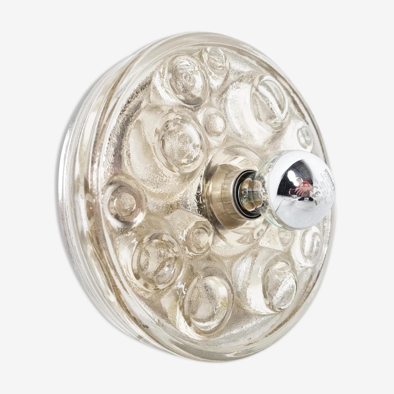 Lampa ścienna, szkło transparentne, Peill & Putzler, Niemcy, lata 70. - 268405