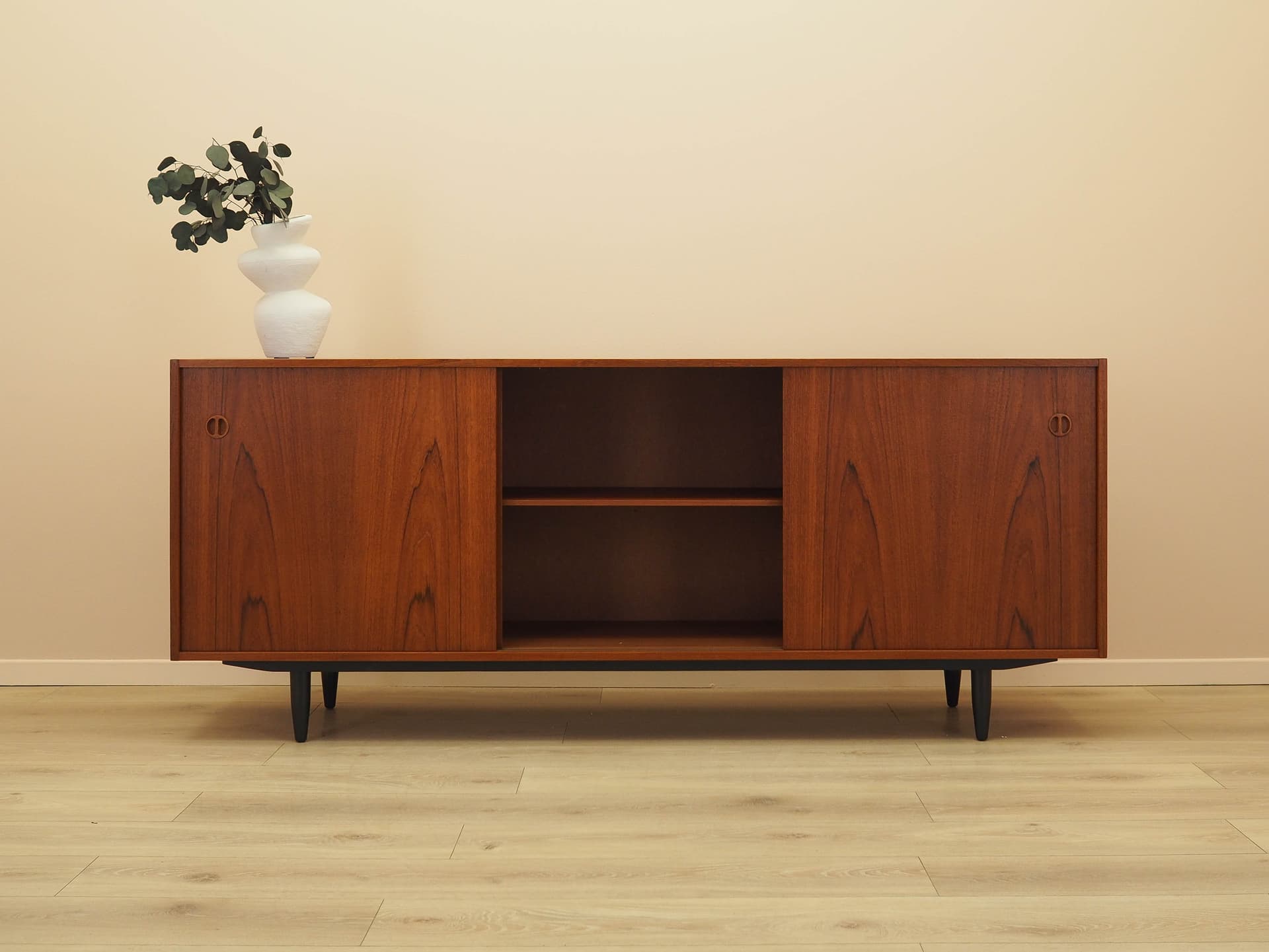 Sideboard, brown teak, Denmark, 1970s. - 261847