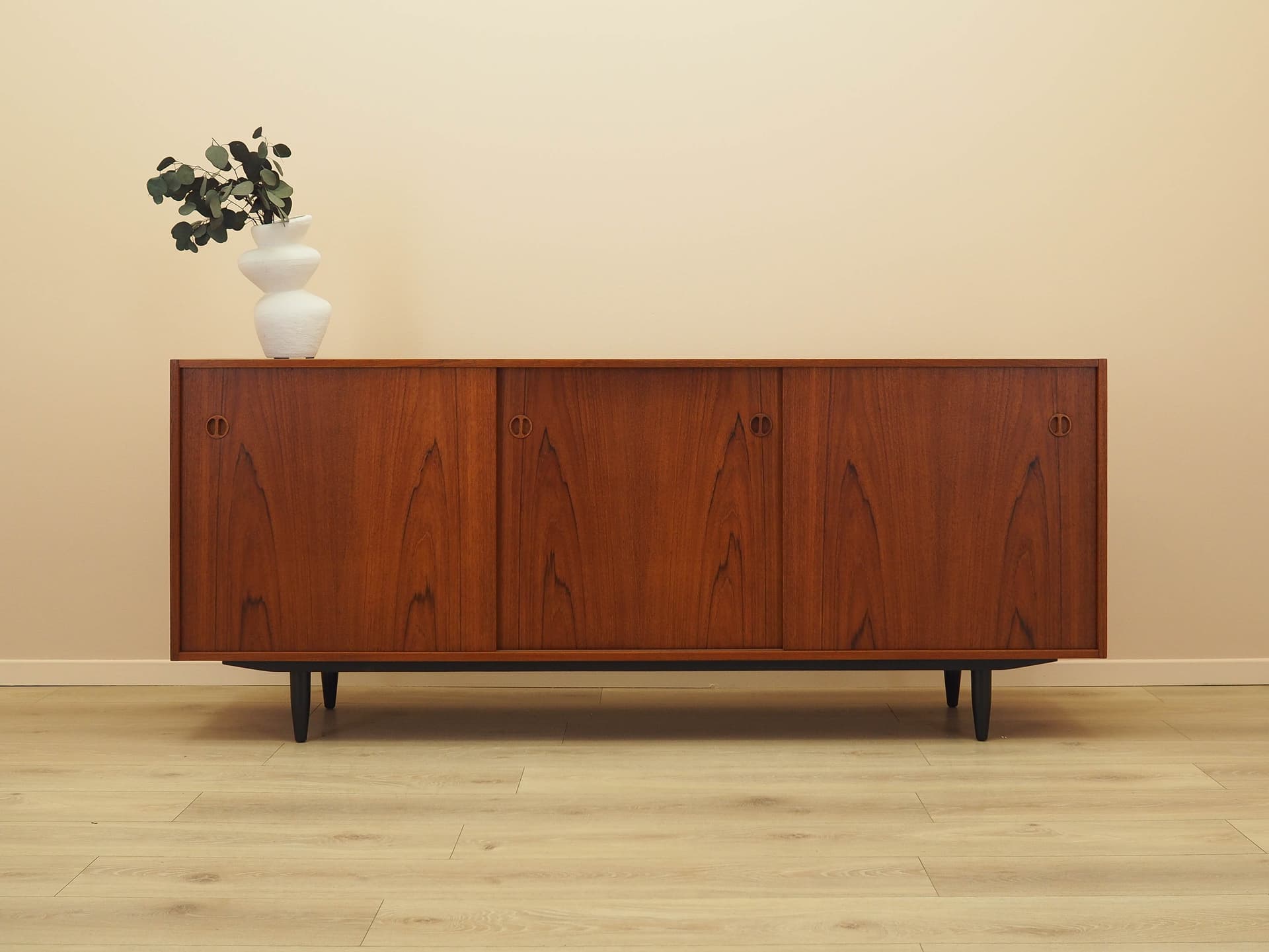 Sideboard, brown teak, Denmark, 1970s. - 261848