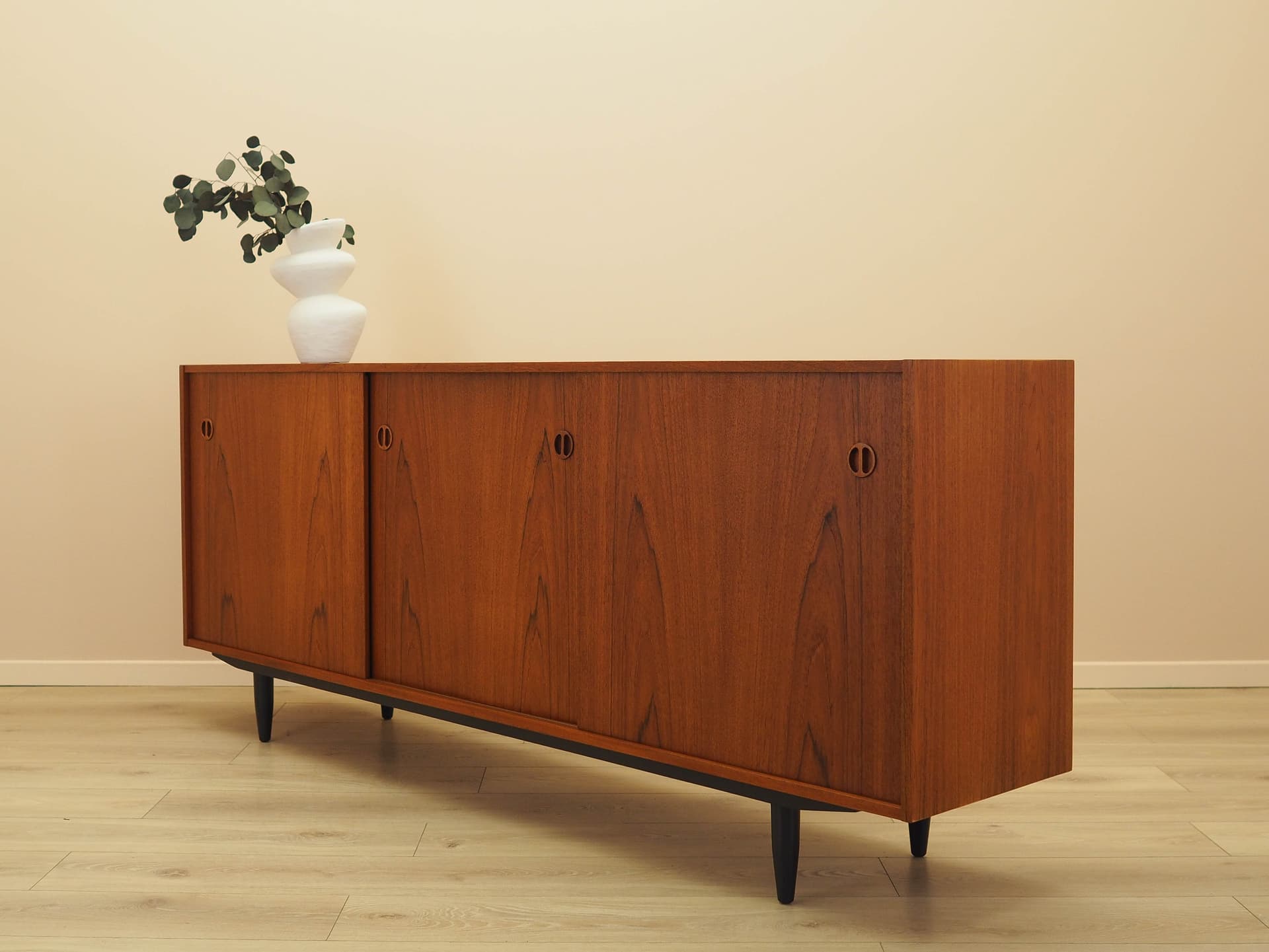 Sideboard, brown teak, Denmark, 1970s. - 261850