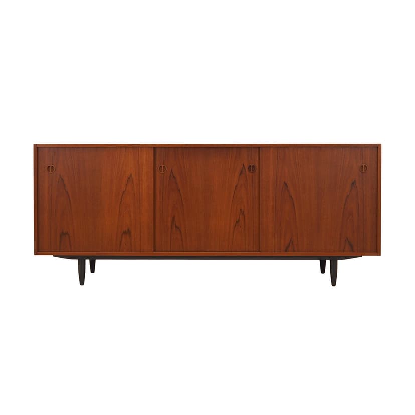 Sideboard, teak brązowy, Dania, lata 70.