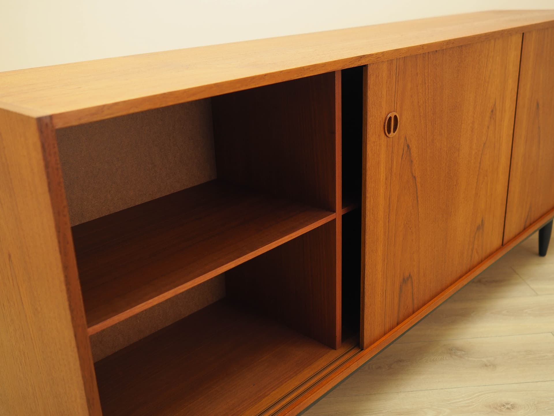 Sideboard, brown teak, Denmark, 1970s. - 261853