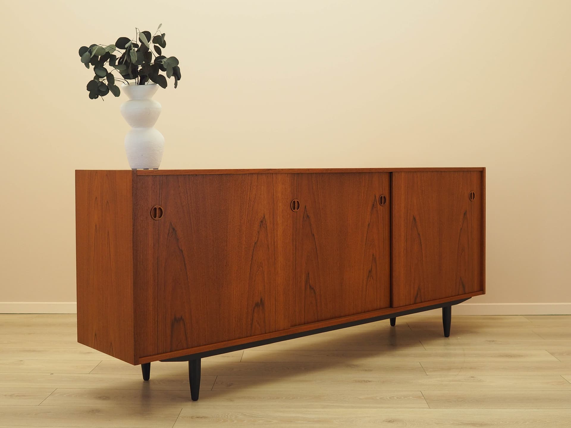 Sideboard, brown teak, Denmark, 1970s. - 261852