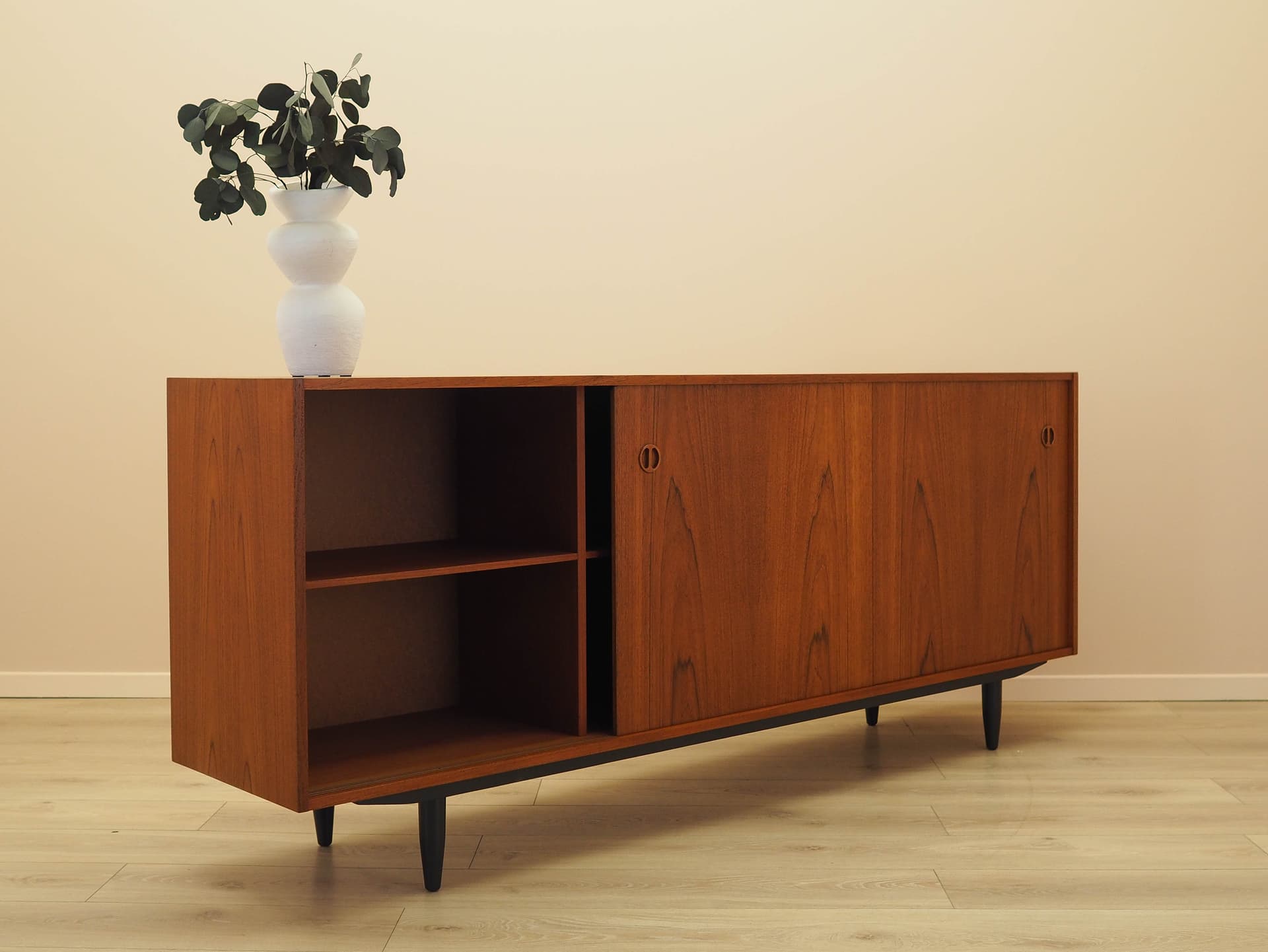 Sideboard, brown teak, Denmark, 1970s. - 261851
