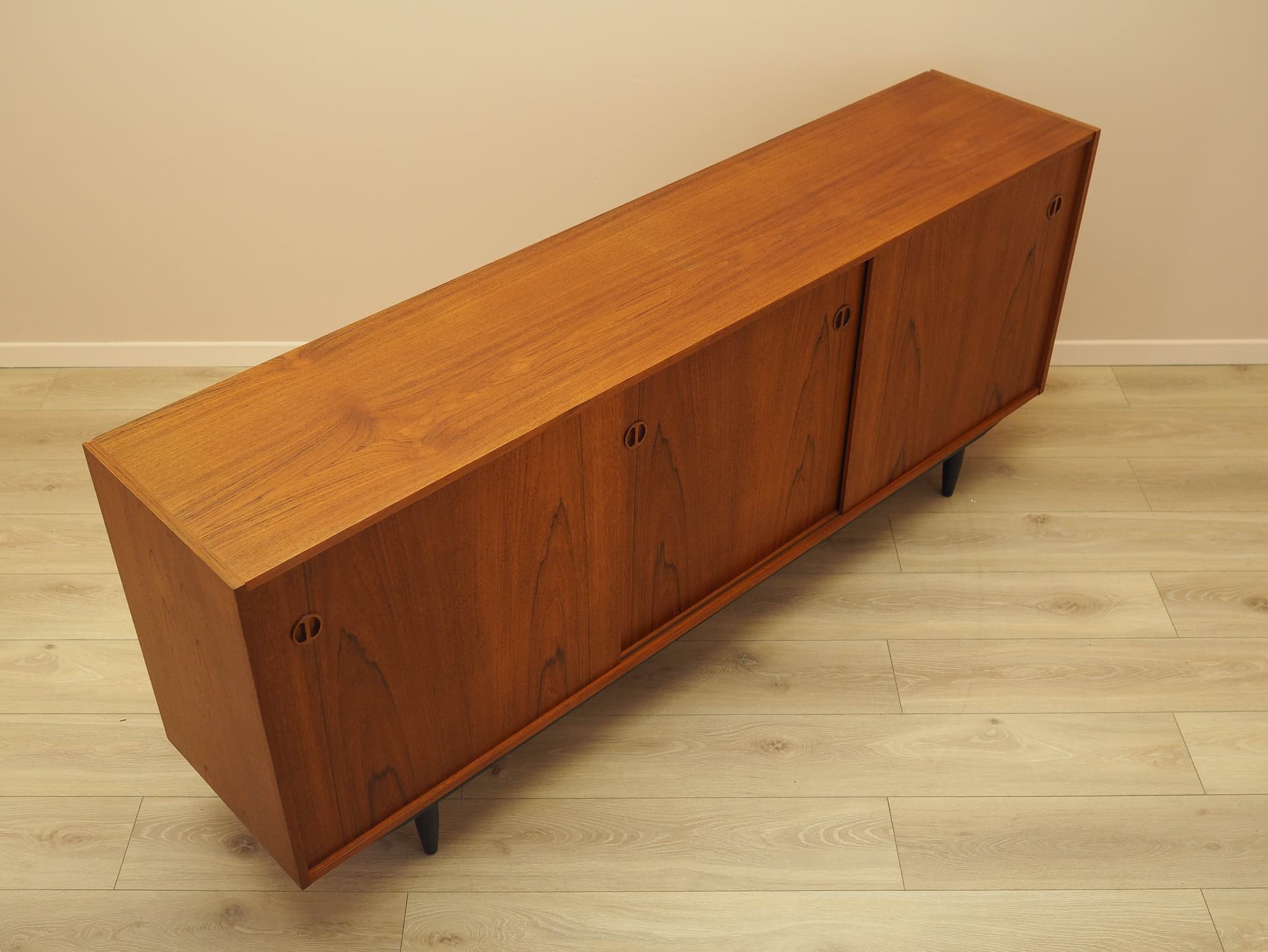 Sideboard, brown teak, Denmark, 1970s. - 261854