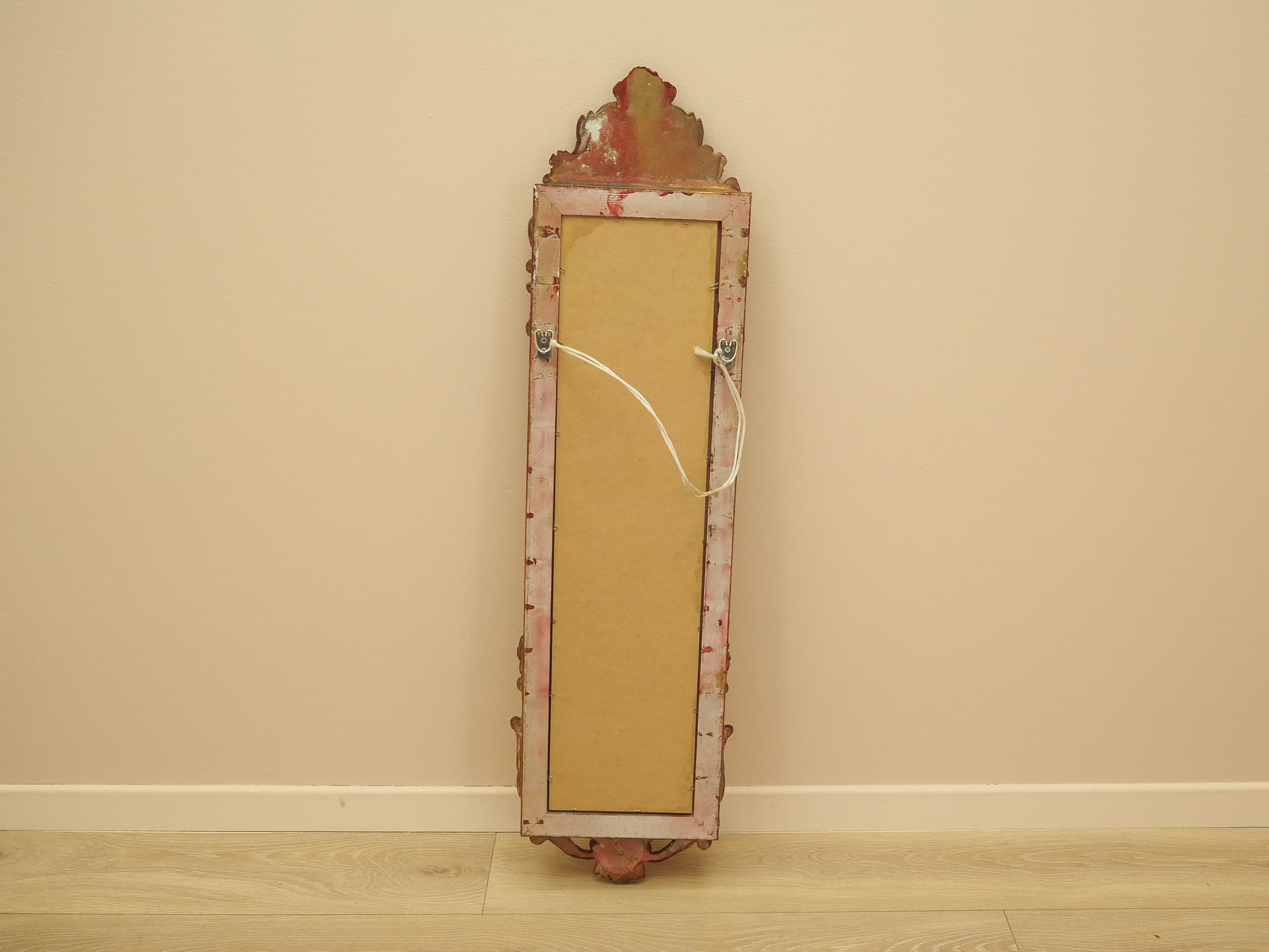 Lustro, rama brązowa, szkło, drewno, gips, Włochy, lata 60. - 261961