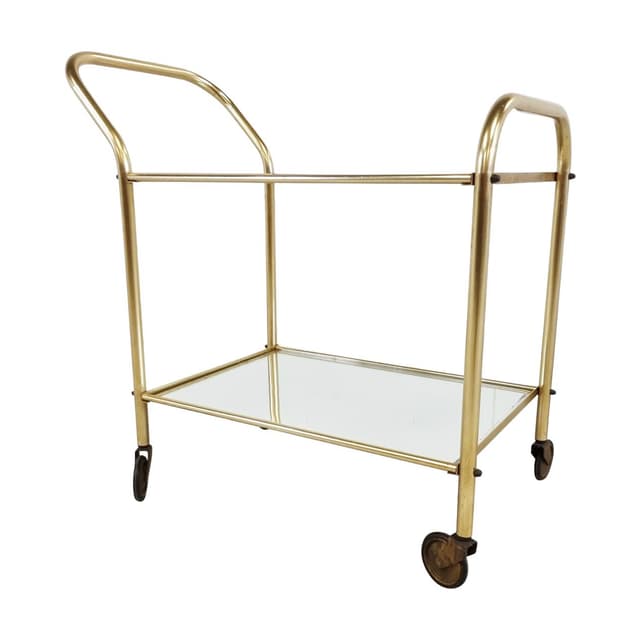 Bar cart, gold brass, France, 1960s. - DIMENSION