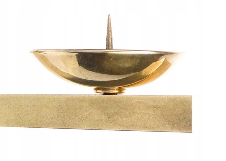 Para kinkietów Art Deco, mosiądz złoty, Polska, lata 20. - 261968