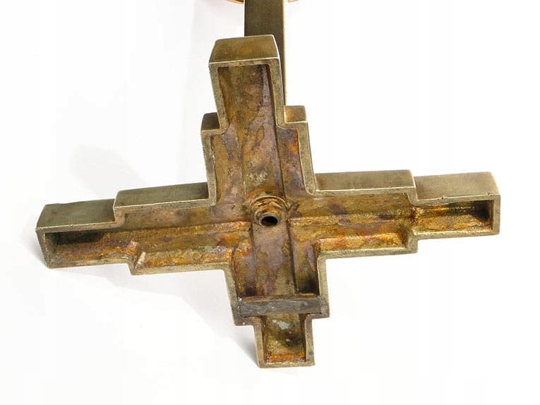 Para kinkietów Art Deco, mosiądz złoty, Polska, lata 20. - 261963