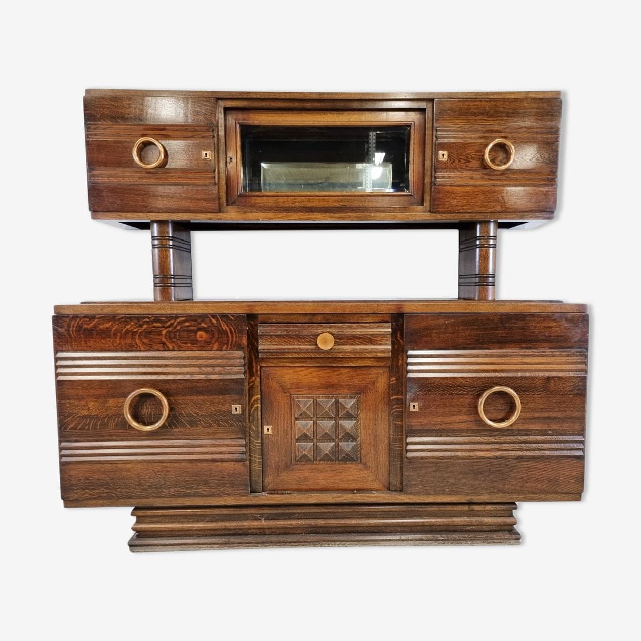 Witryna art déco, brązowy, drewno, Francja, lata 40. - 268247