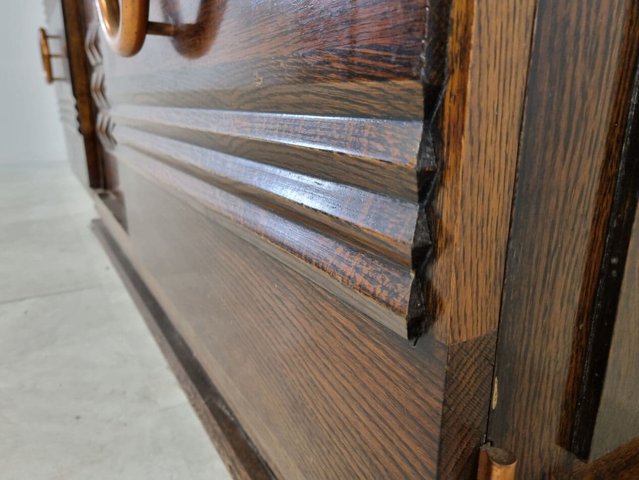 Witryna art déco, brązowy, drewno, Francja, lata 40. - 268245