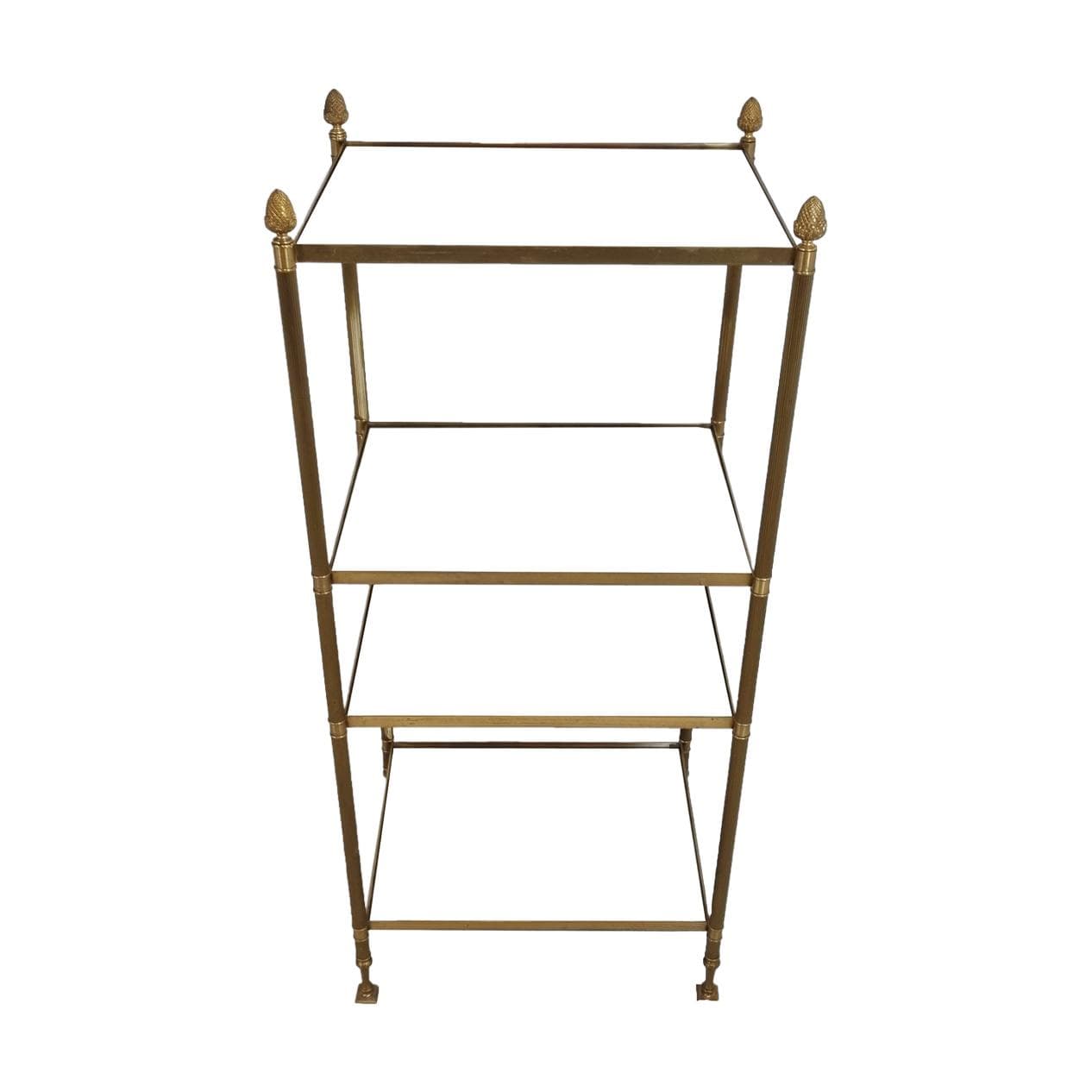 Stolik pomocniczy neoklasycystyczny, złoty, brąz, Francja, lata 70.