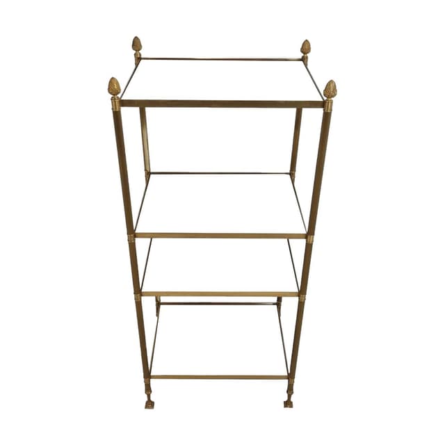 Stolik pomocniczy neoklasycystyczny, złoty, brąz, Francja, lata 70. - WYMIARY