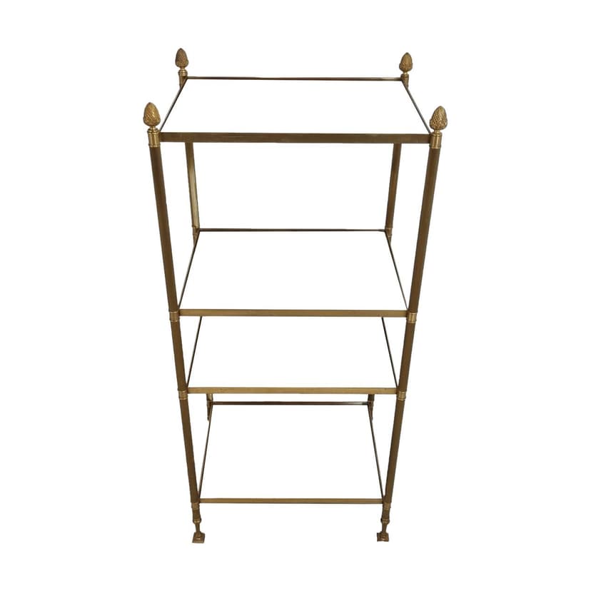 Stolik pomocniczy neoklasycystyczny, złoty, brąz, Francja, lata 70.