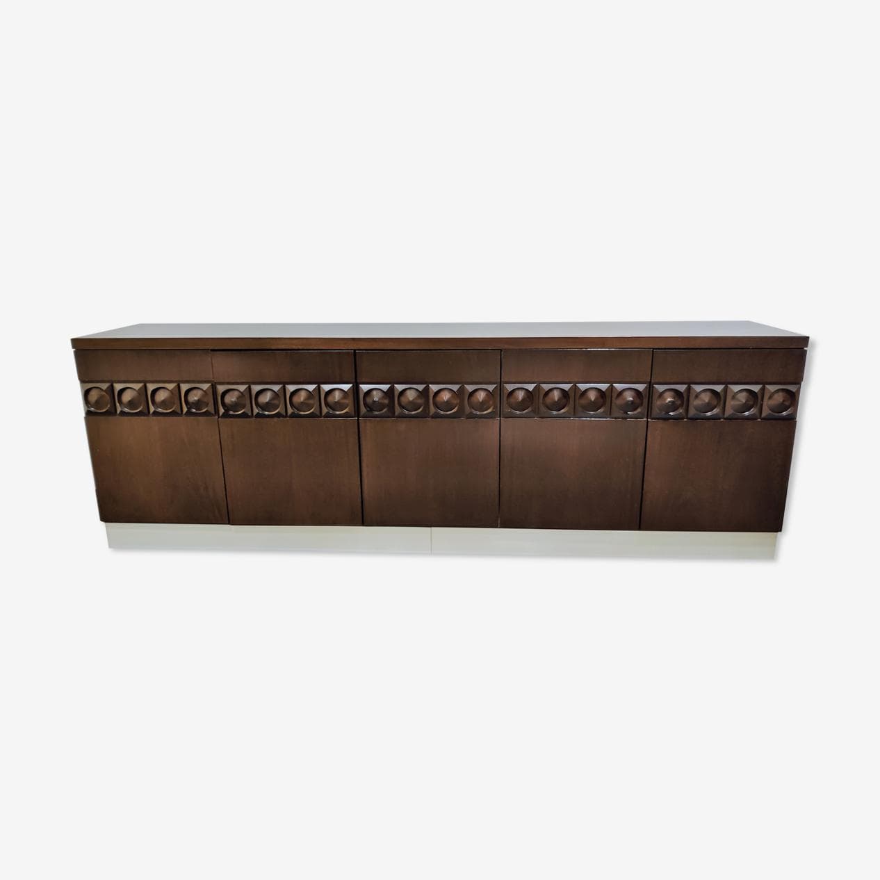 Komoda brutalistyczna, brązowy, drewno, Belgia, lata 70. - 268210