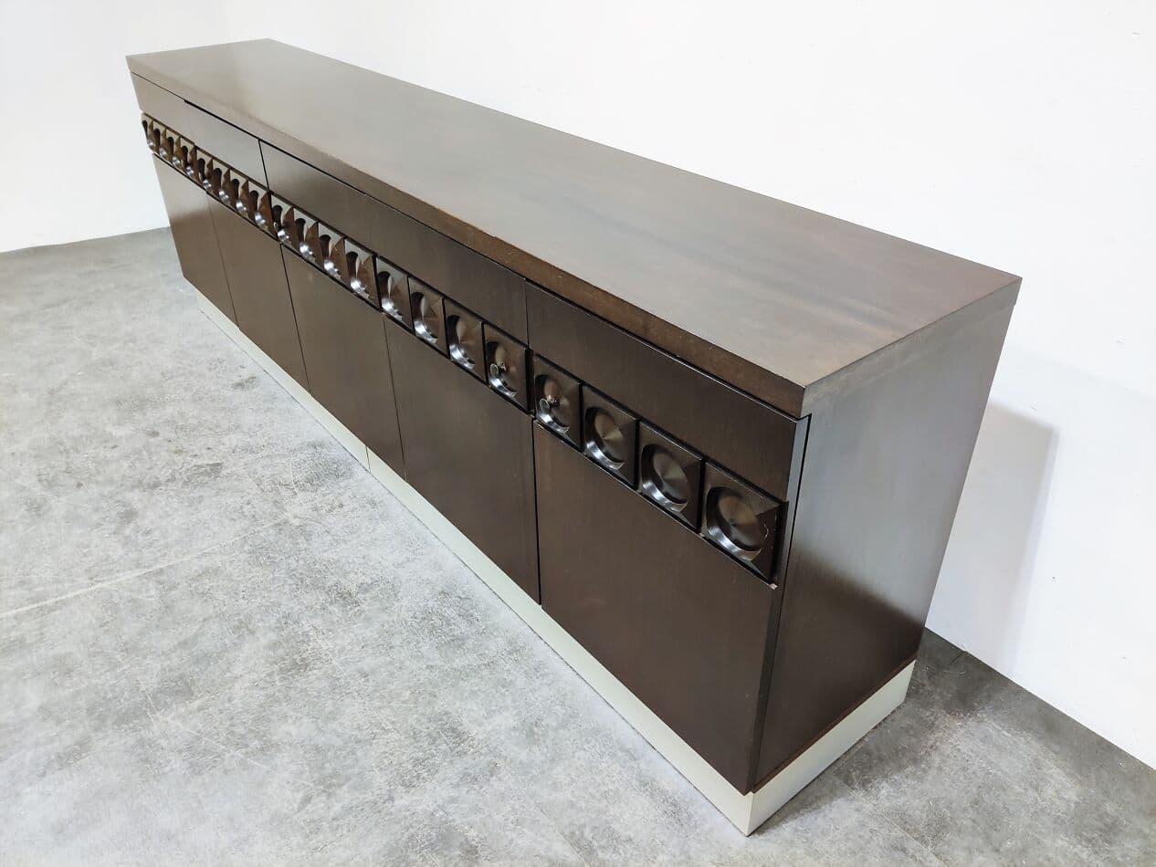 Komoda brutalistyczna, brązowy, drewno, Belgia, lata 70. - 268213