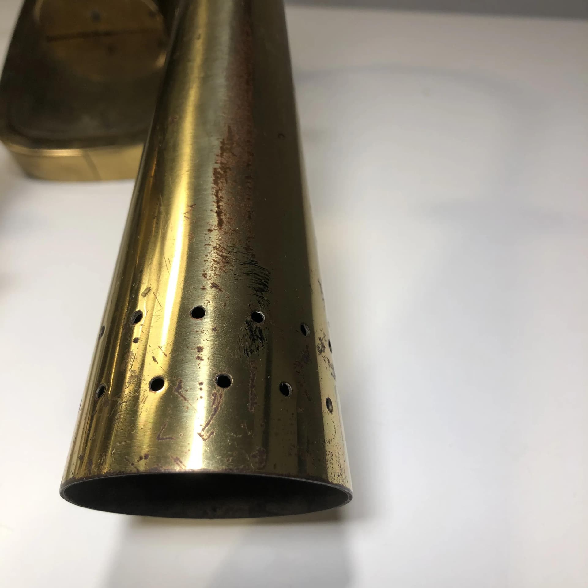 Para kinkietów Stilnovo, stal złocona, Niemcy, lata 60. - 19576