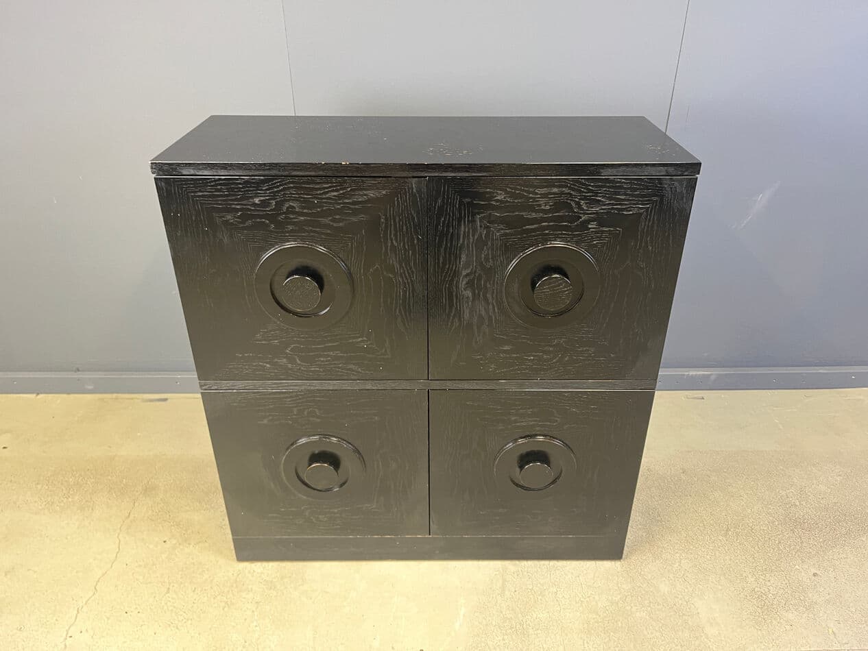 Barek brutalistyczny, drewno czarne, Belgia, lata 70. - 268050