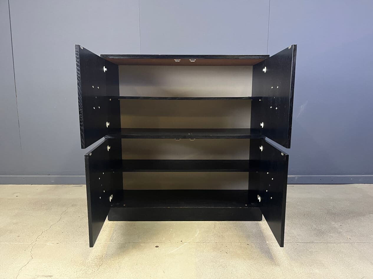 Barek brutalistyczny, drewno czarne, Belgia, lata 70. - 268044