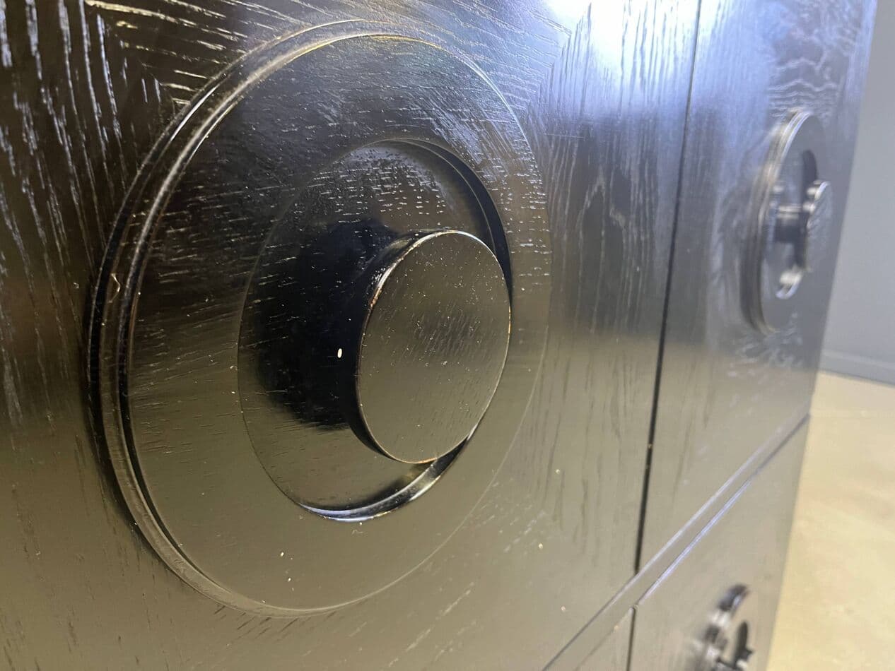 Barek brutalistyczny, drewno czarne, Belgia, lata 70. - 268047